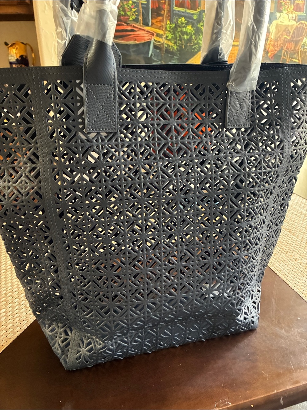 Tory Burch  Laser-Cut Tote Bag - Chic Everyday Carry Tote